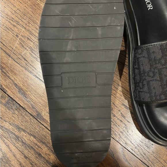 Dior men’s Black Christian Dior Aqua Sandals with Velcro closure size 42/9 main image 5